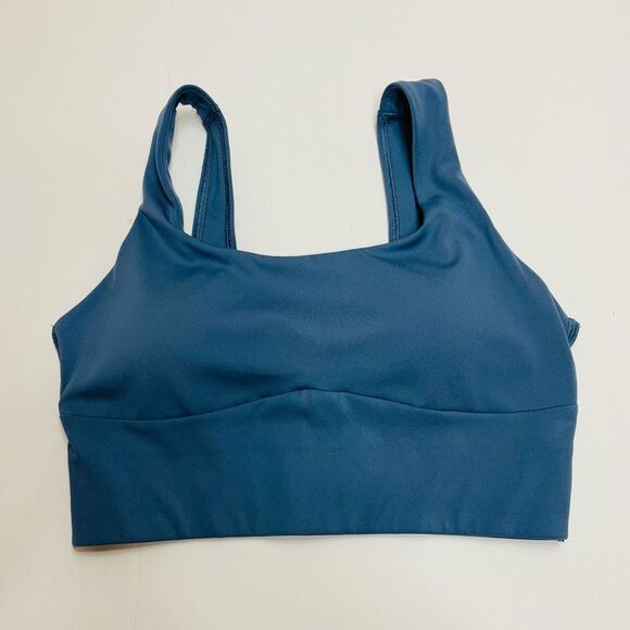 Gymshark Longline Sports Bra Medium Support Slate Blue Size Small - Picture 7 of 7
